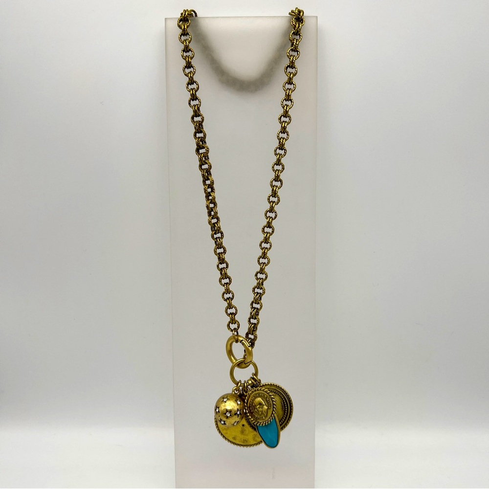 ANTHROPOLOGIE Clustered Charm Necklace - Picture 3 of 7